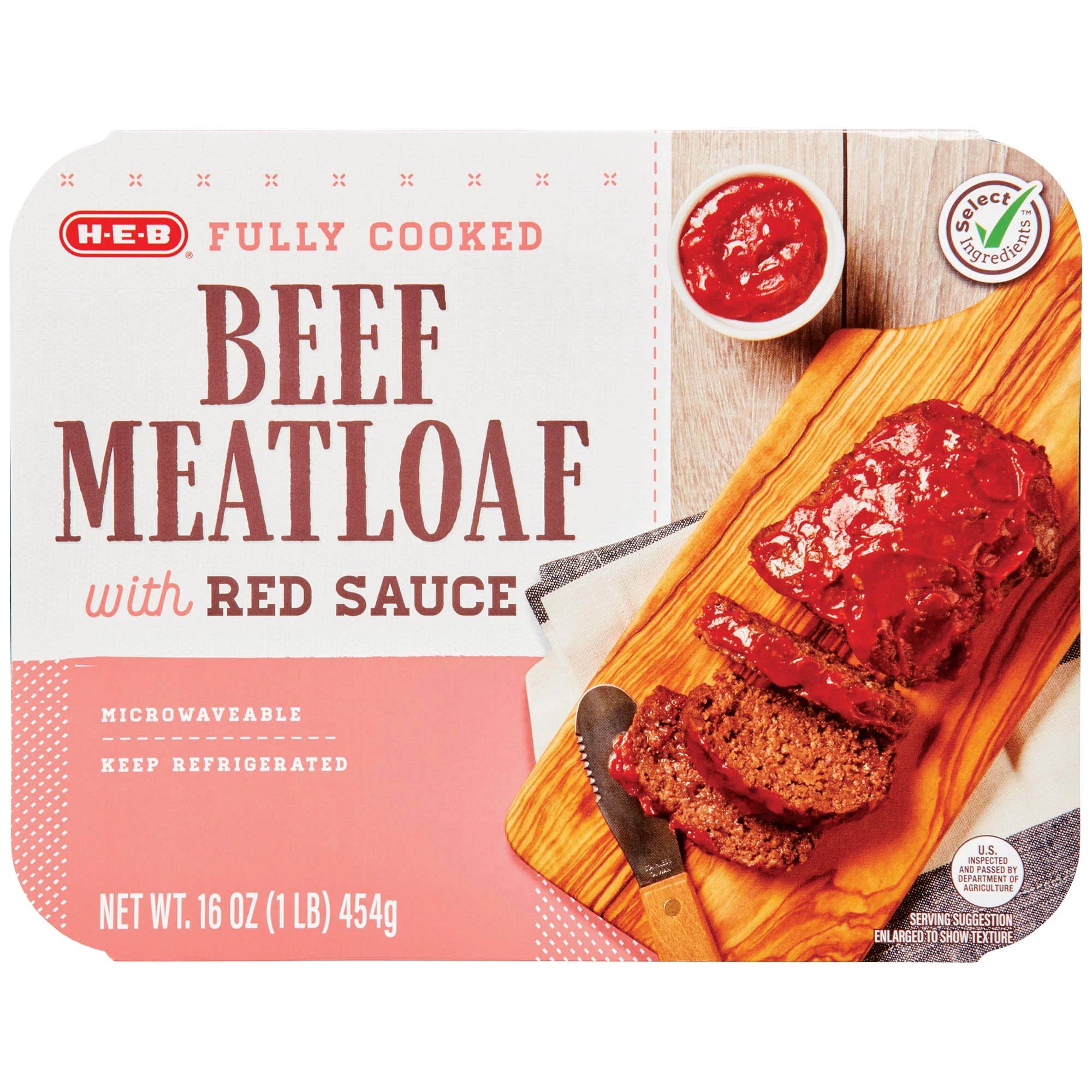 HEB Fully Cooked Beef Meatloaf With Red Sauce Shop Meals & Sides at