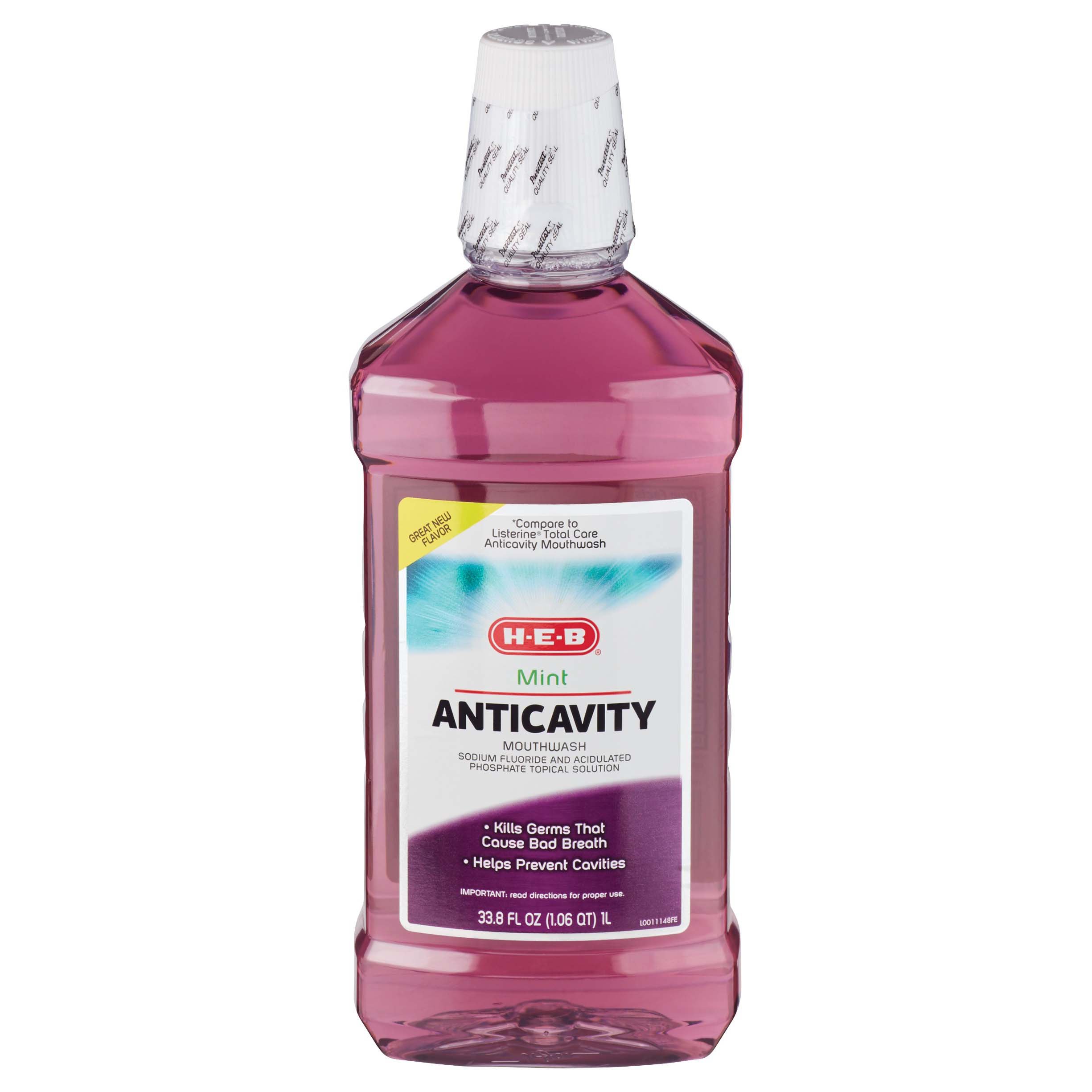HEB Mint Anticavity Mouth Rinse Shop Mouthwash at HEB