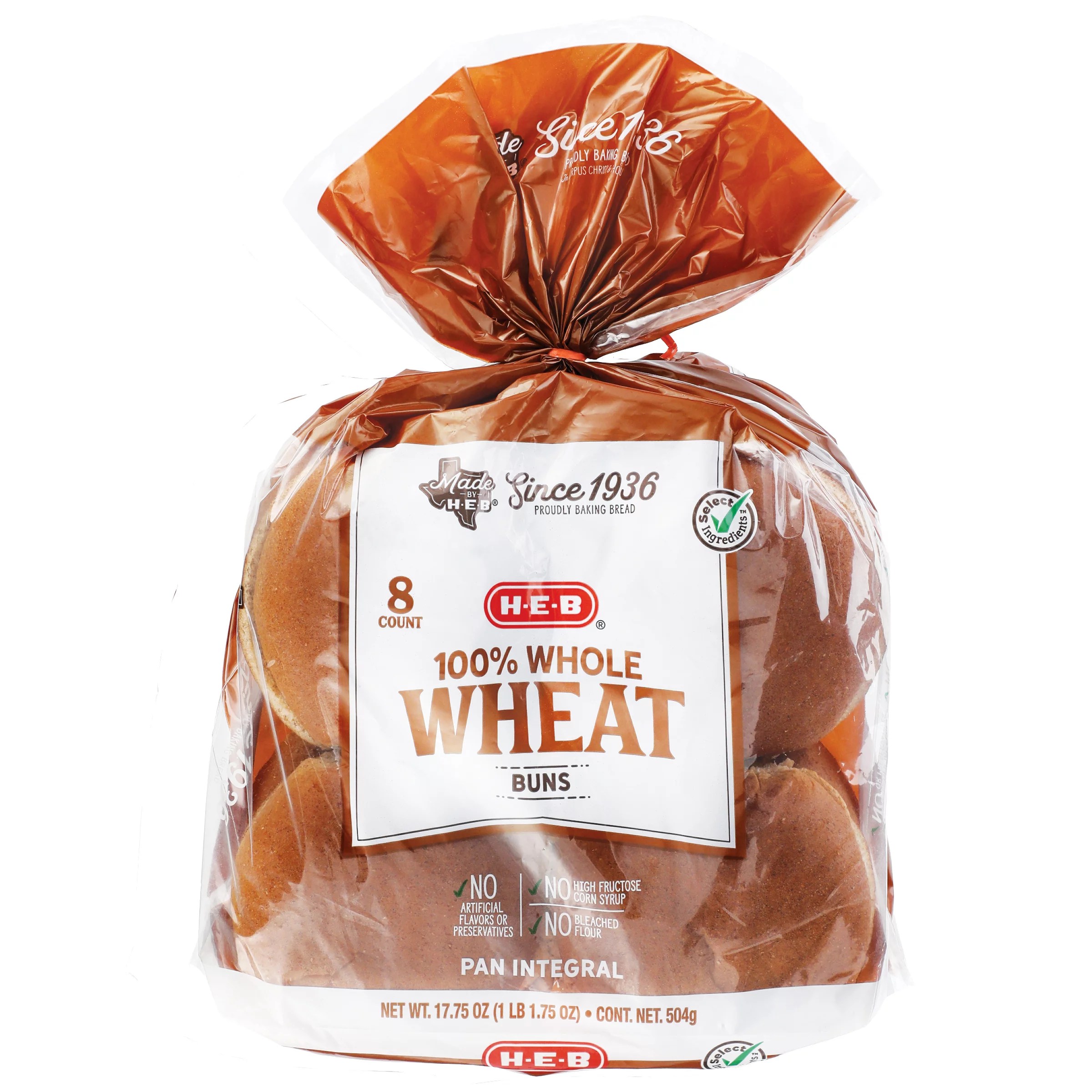 HEB 100 Whole Wheat Hamburger Buns Shop Bread at HEB