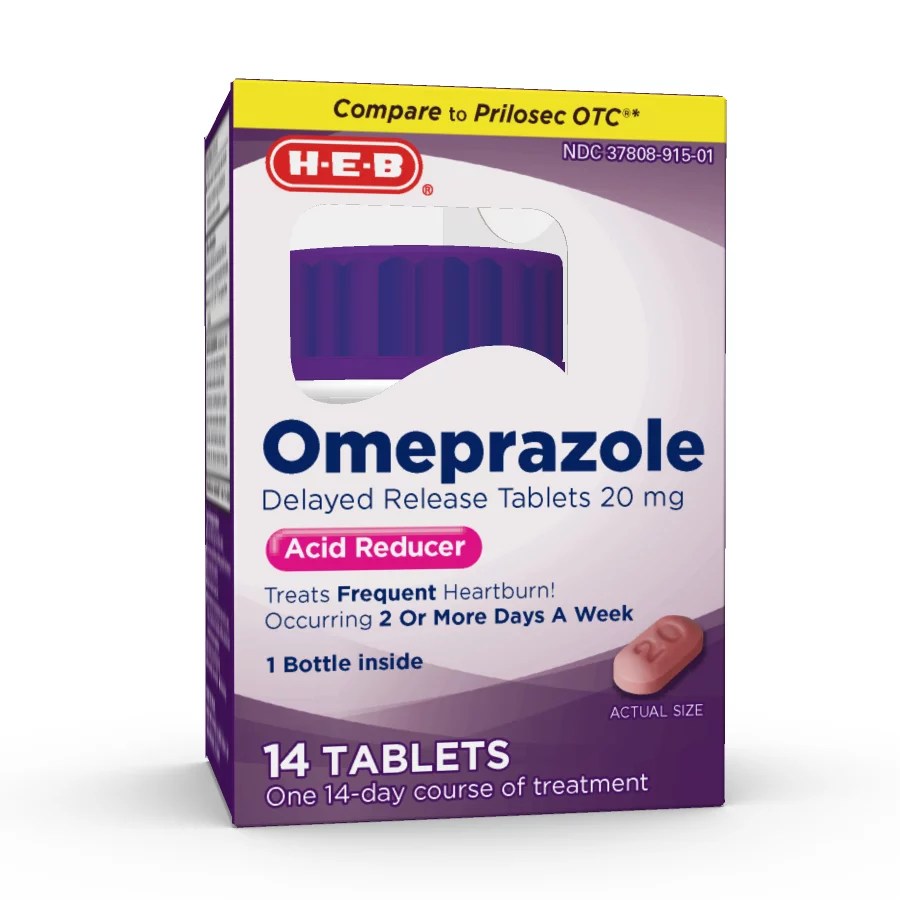 HEB Omeprazole Delayed Release Acid Reducer 20 mg Tablets Shop