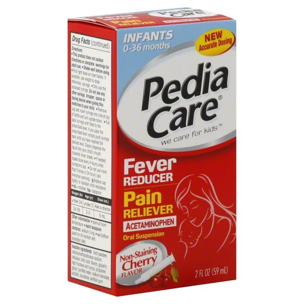 PediaCare Infants Oral Suspension Cherry Flavor Fever Reducer/Pain