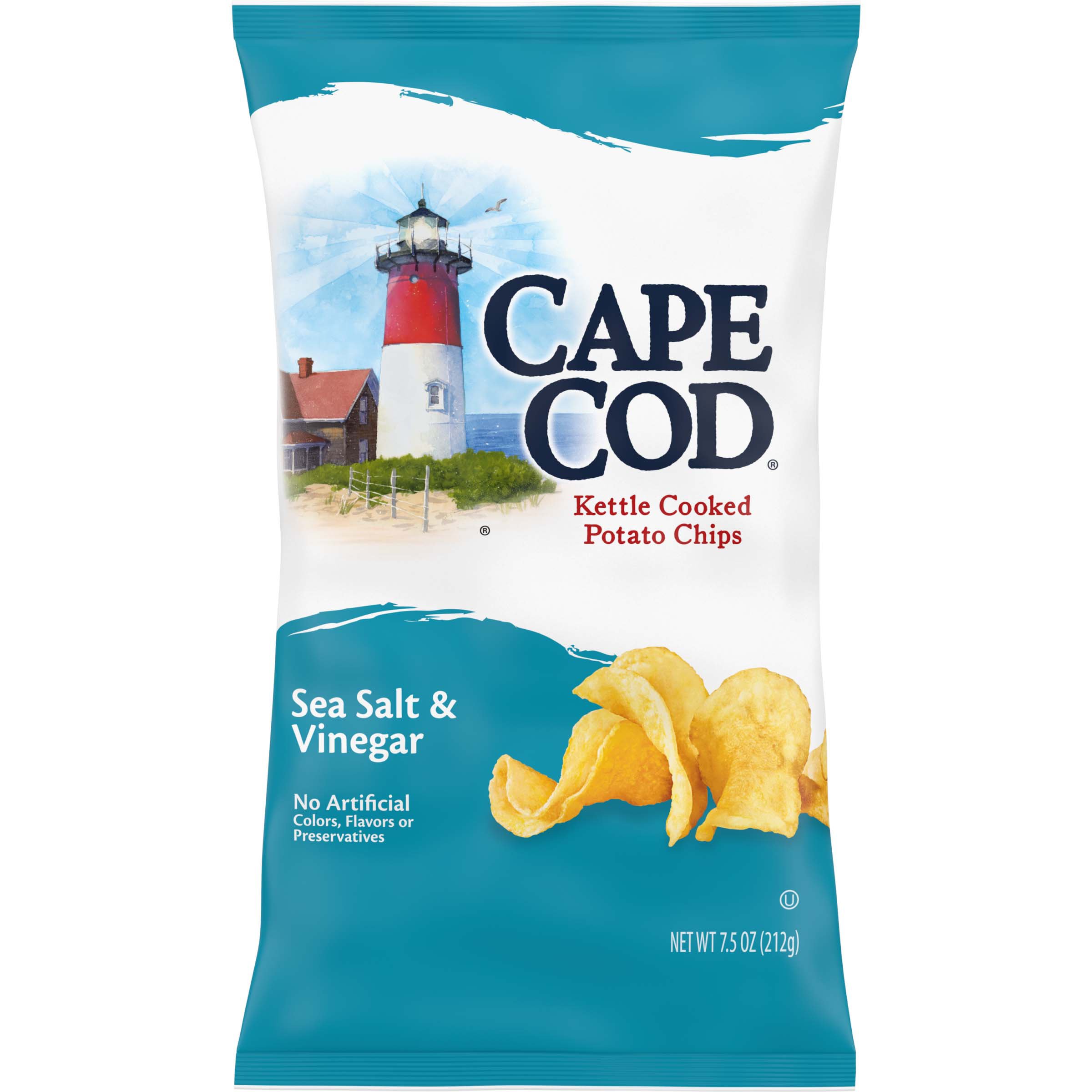 Cape Cod Kettle Cooked Sea Salt Vinegar Potato Chips Shop Chips at HEB