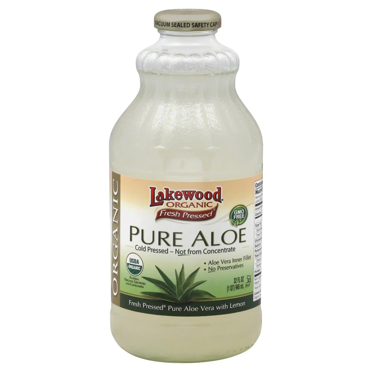 Lakewood Organic Fresh Pressed Pure Aloe Juice Shop Juice at HEB