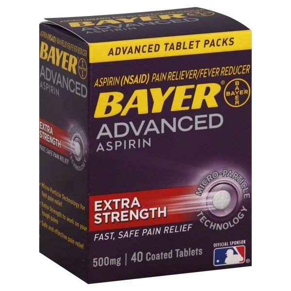Bayer Advanced Aspirin Extra Strength Pain Reliever/Fever Reducer 500
