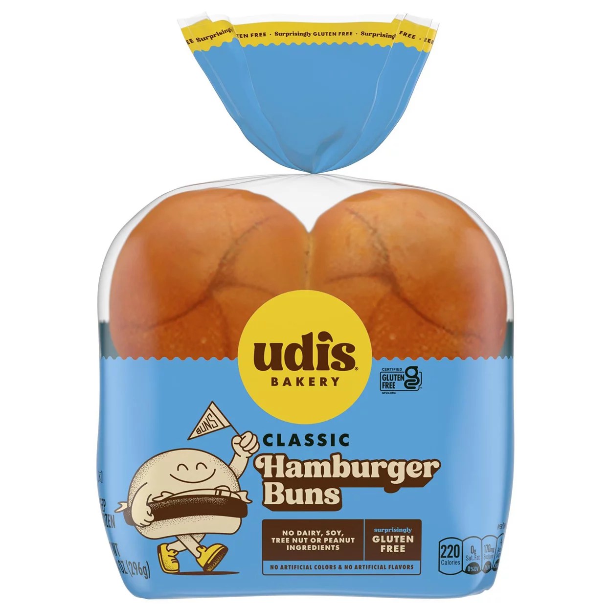 Udi's Gluten Free Classic Hamburger Buns Shop Bread at HEB