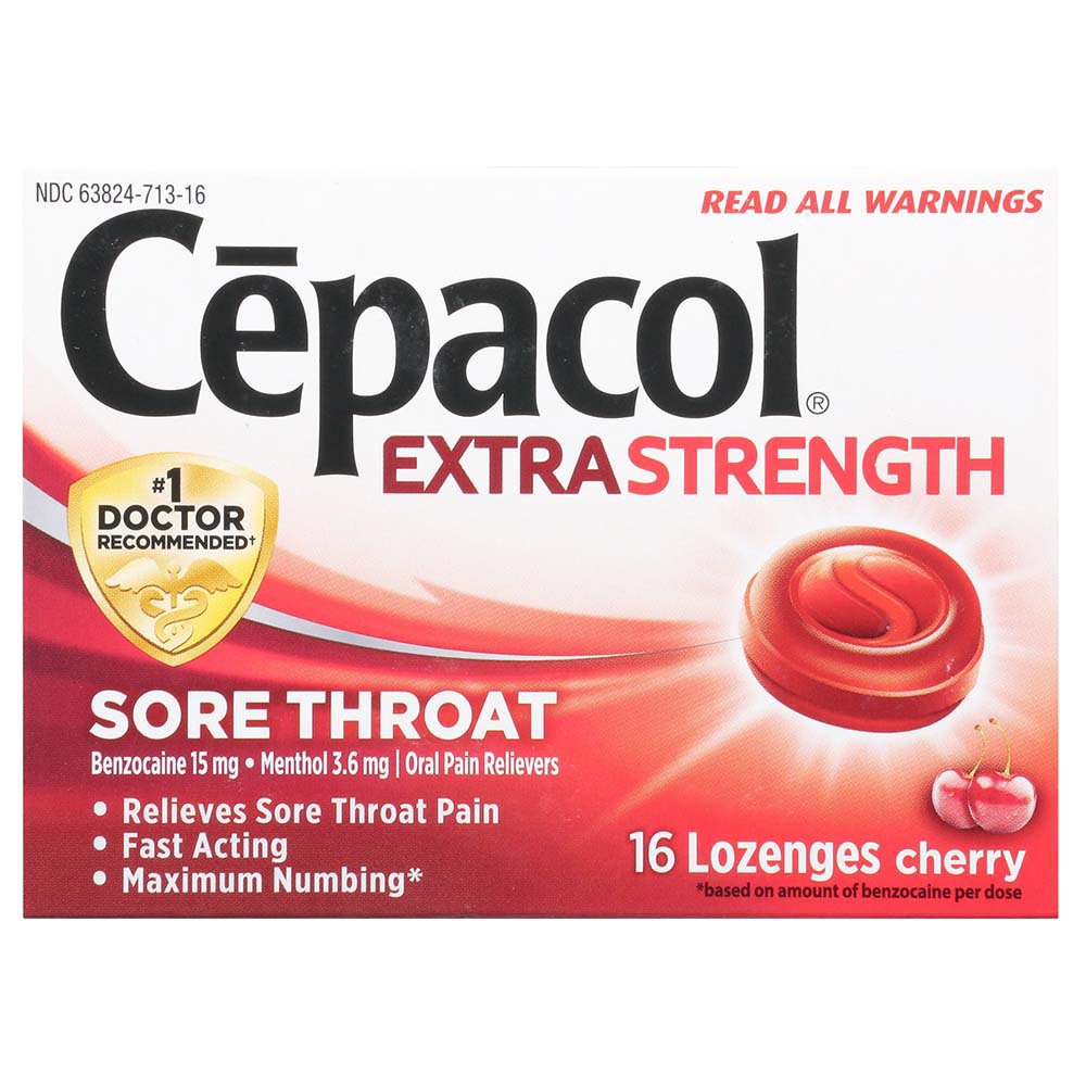 Cepacol Extra Strength Sore Throat Lozenges Cherry Shop Medicines
