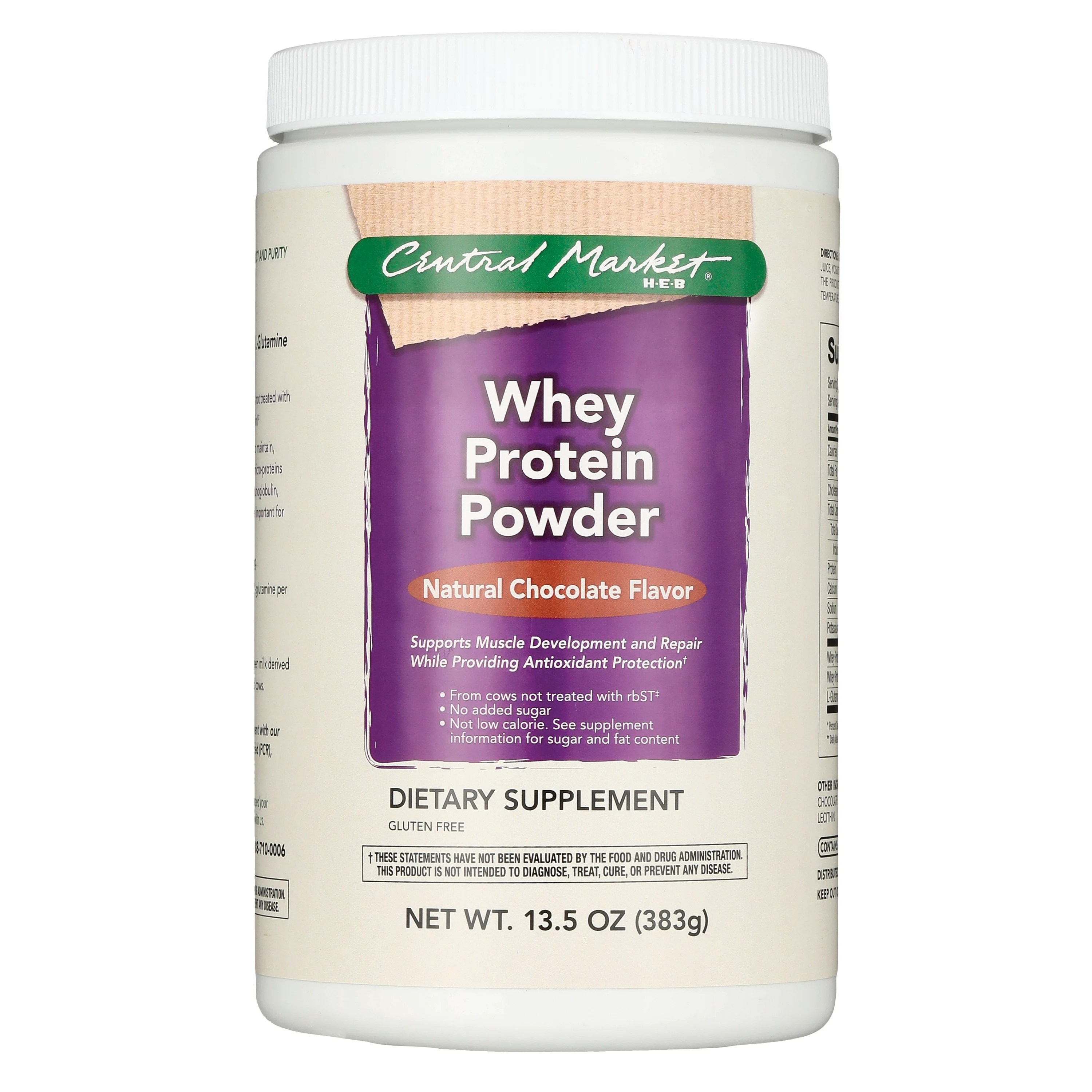Central Market Whey Natural Chocolate Flavor Protein Powder Shop Diet & Fitness at HEB
