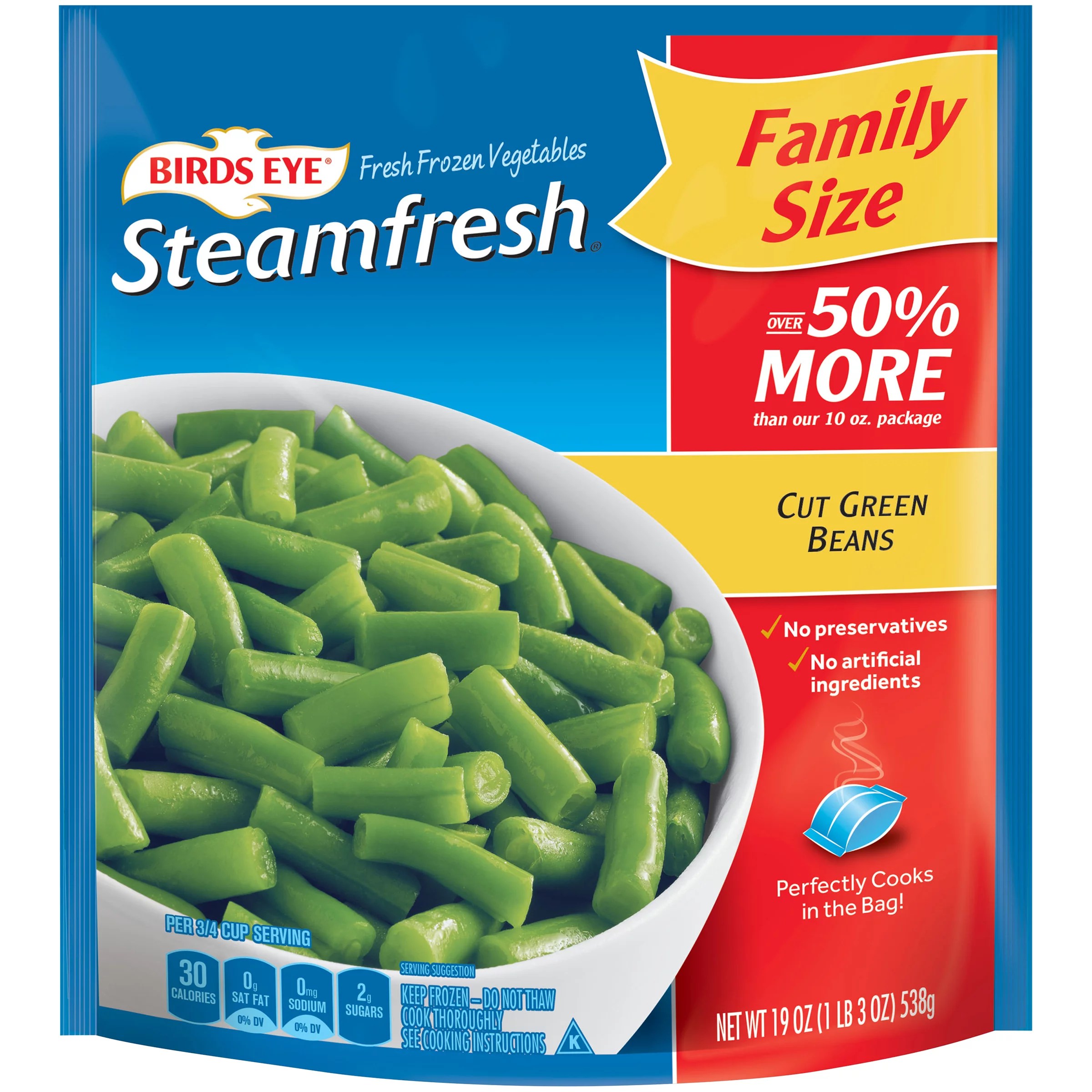 Birds Eye Steamfresh Cut Green Beans Family Size Shop Beans & Peas at HEB