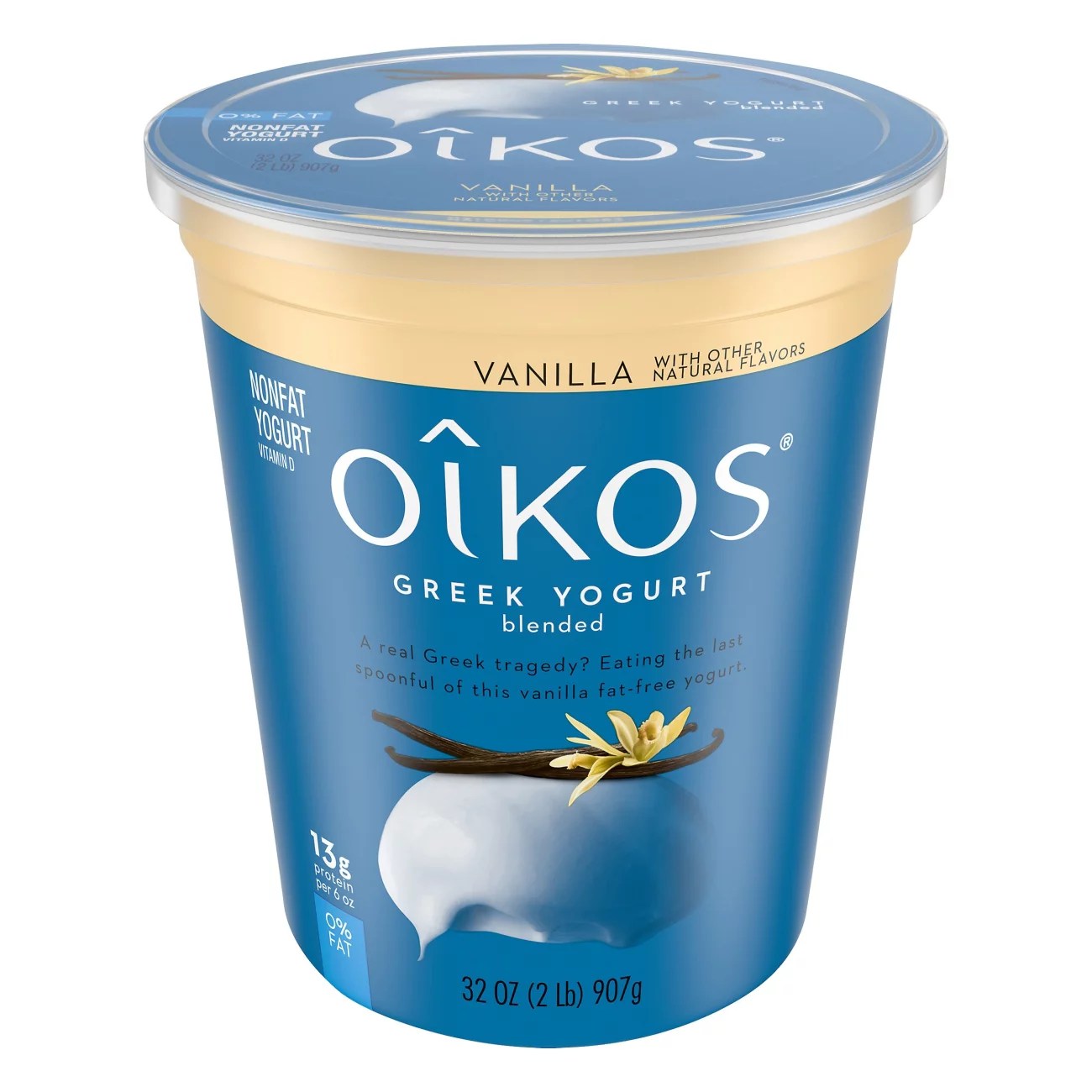 Dannon Oikos Greek Fat Free Vanilla Yogurt Shop Yogurt at HEB