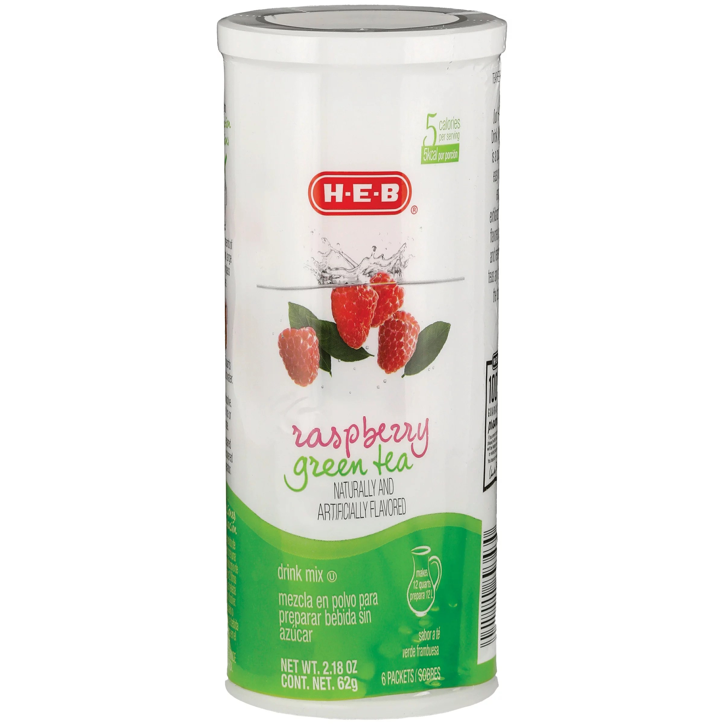 HEB Raspberry Green Tea Drink Mix Shop Tea at HEB
