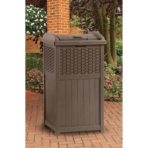 Suncast Resin Wicker Trash Receptacle Shop Patio & Outdoor at HEB