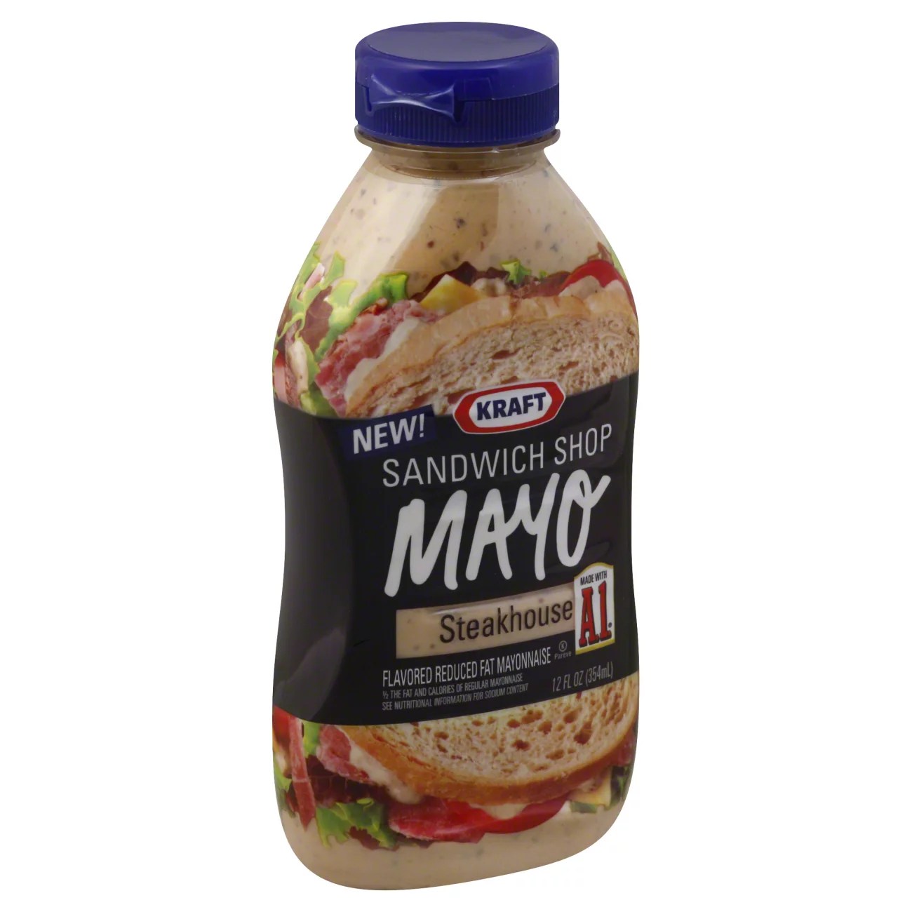 Kraft Sandwich Shop Mayo A1 Steakhouse Reduced Fat Mayonnaise Squeeze