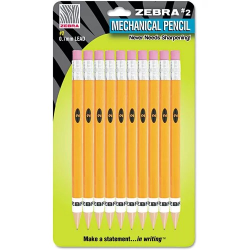 Zebra 2 Mechanical Pencil 0.7 mm Yellow Shop School & Office Supplies at HEB