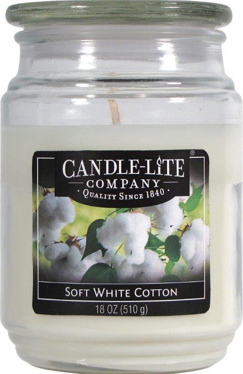 CandleLite Soft White Cotton Scented Terrace Jar Candle Shop Candles
