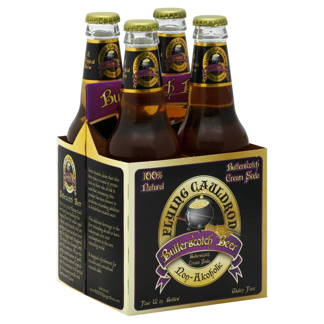 Flying Cauldron Butterscotch Beer NonAlcoholic Soda 12 oz
