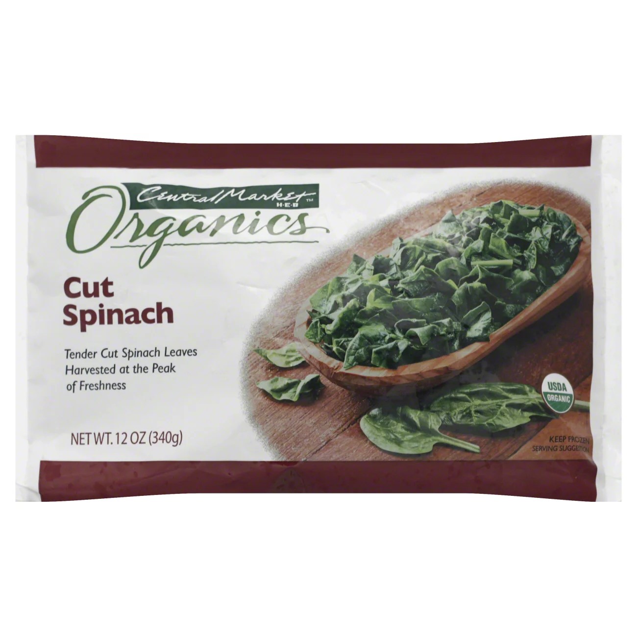 Central Market Organic Cut Spinach Shop Central Market Organic Cut