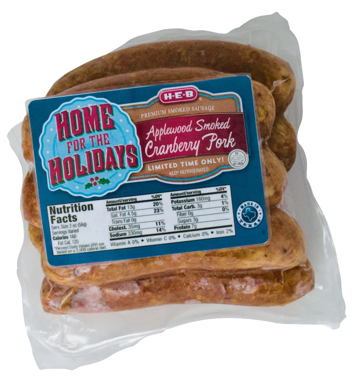 HEB Applewood Smoked Cranberry Pork Sausage Shop Meat at HEB