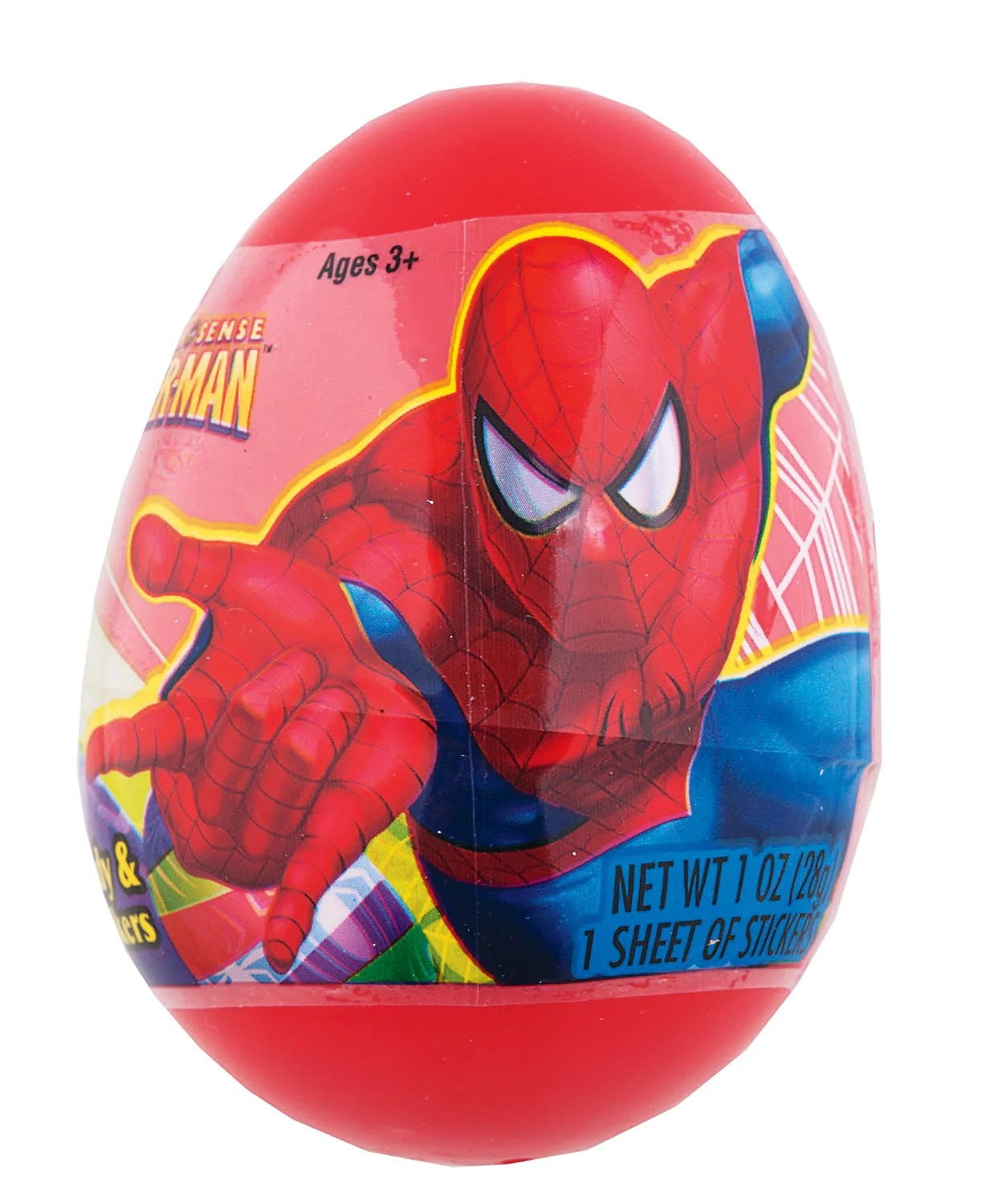 Frankford SpiderMan Plastic Egg Candy & Stickers Shop Frankford