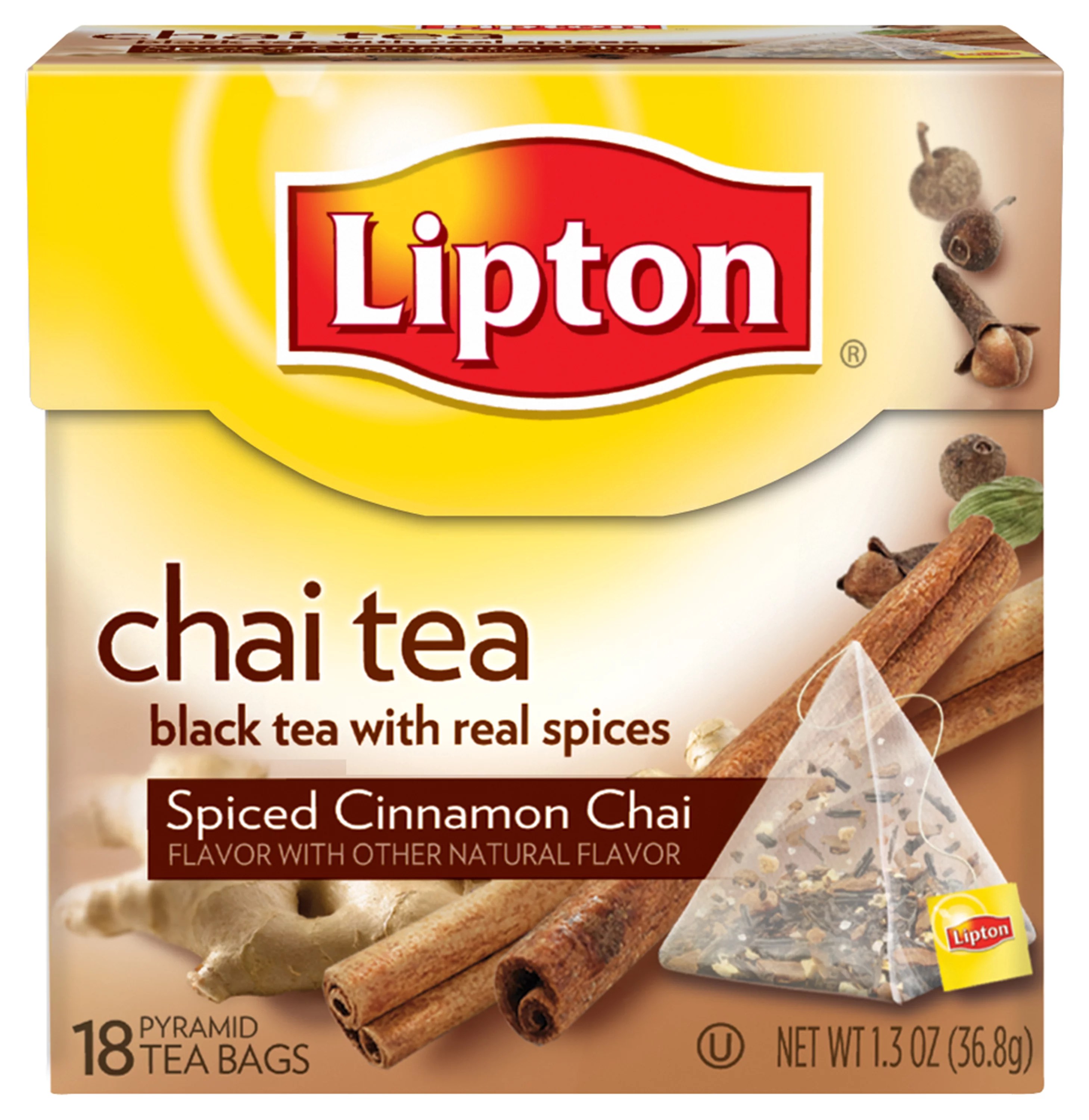 Lipton Spiced Cinnamon Chai Black Tea Pyramids Shop Tea at HEB