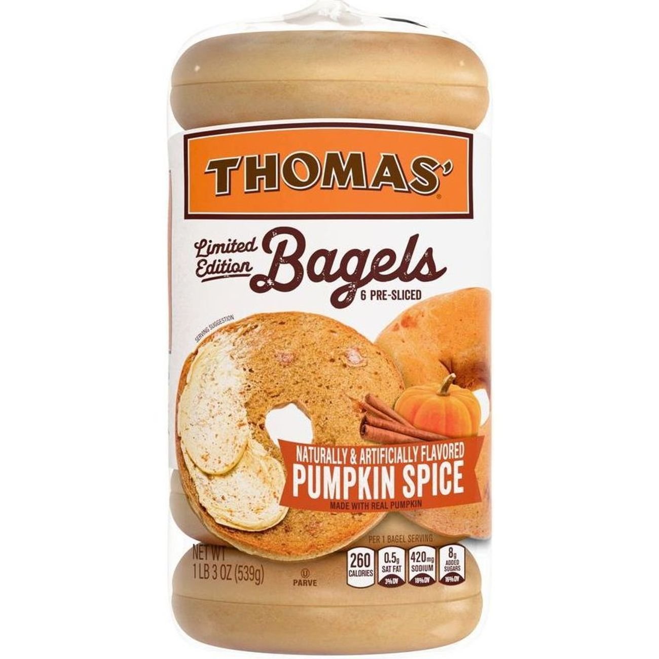 Thomas' Pumpkin Spice Bagels Shop Bread at HEB