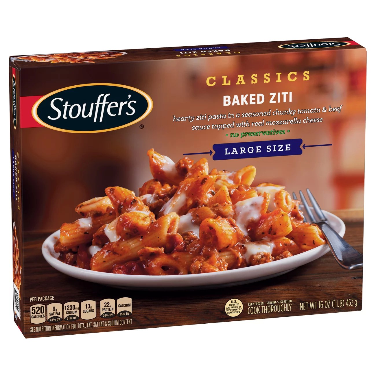 Stouffer's Classics Baked Ziti Large Size Shop Entrees & Sides at HEB