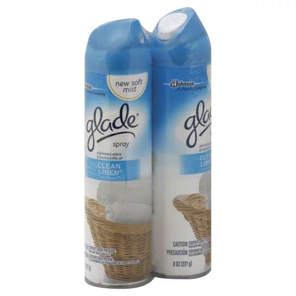 Glade Clean Linen Aerosol Spray Twin Pack Shop Air Fresheners
