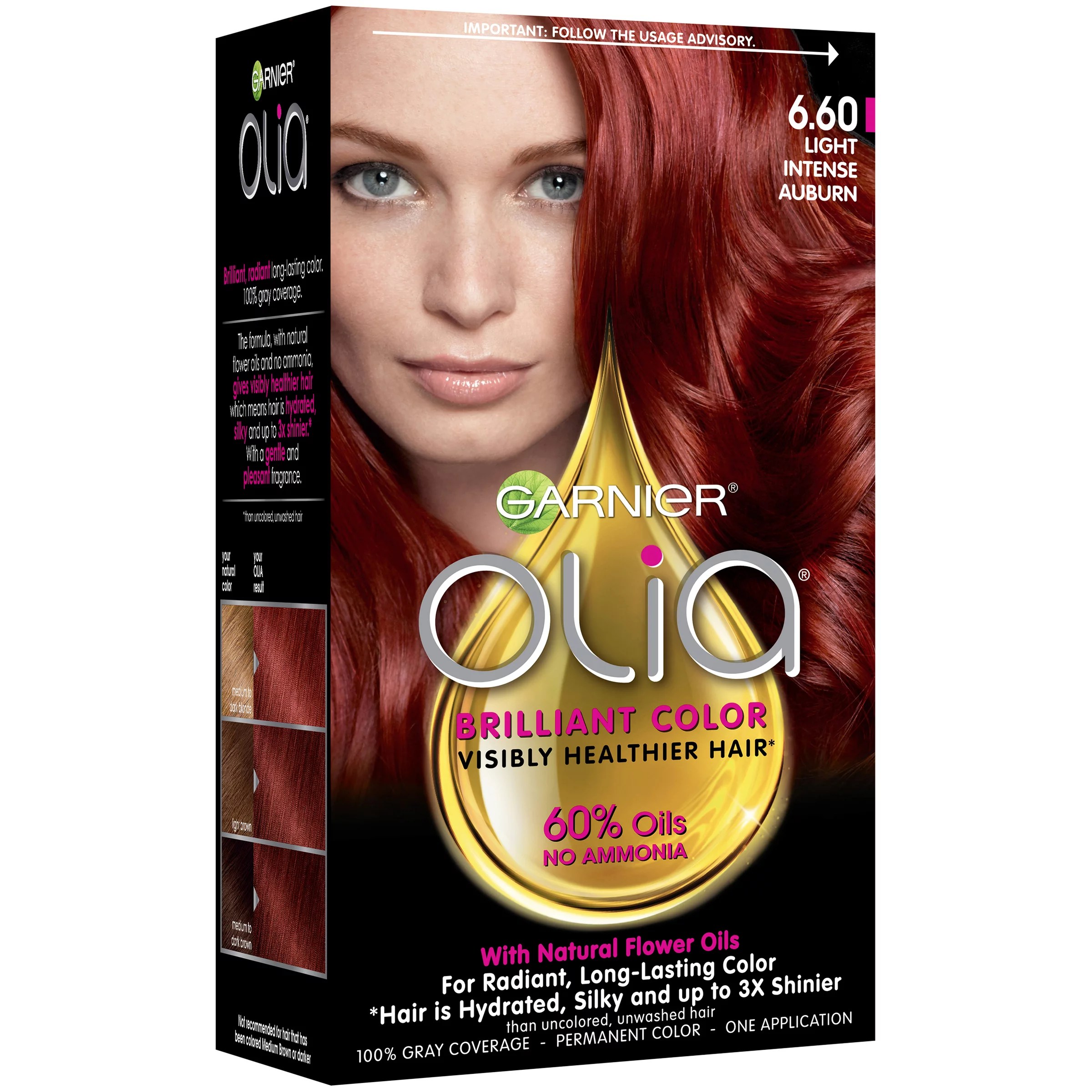 Garnier Olia Oil Powered Ammonia Free Permanent Hair Color 6.60 Light