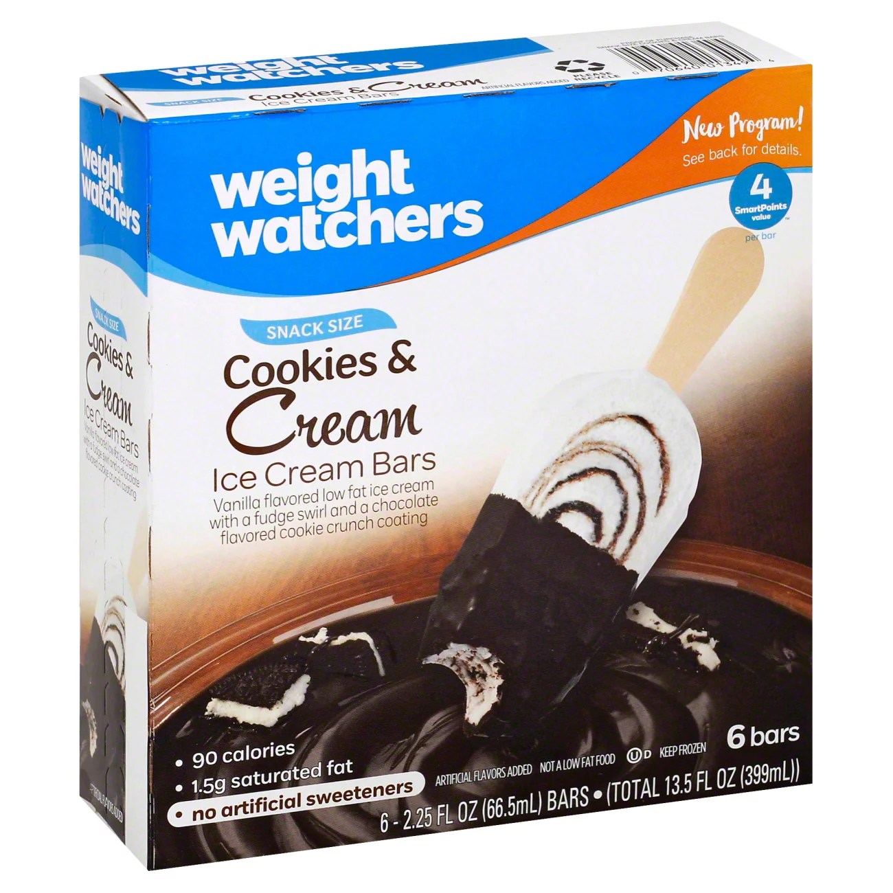 Weight Watchers Cookies & Cream Ice Cream Bars Shop Bars & Pops at HEB