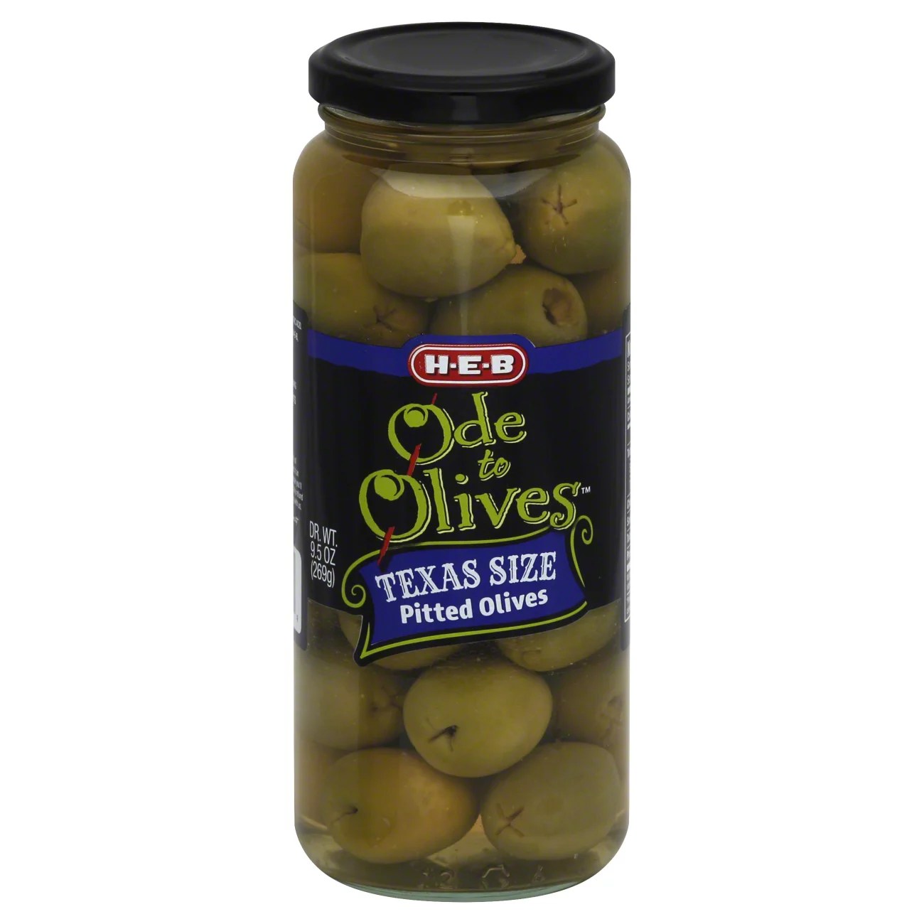 HEB Ode to Olives Texas Size Pitted Green Olives Shop Vegetables at