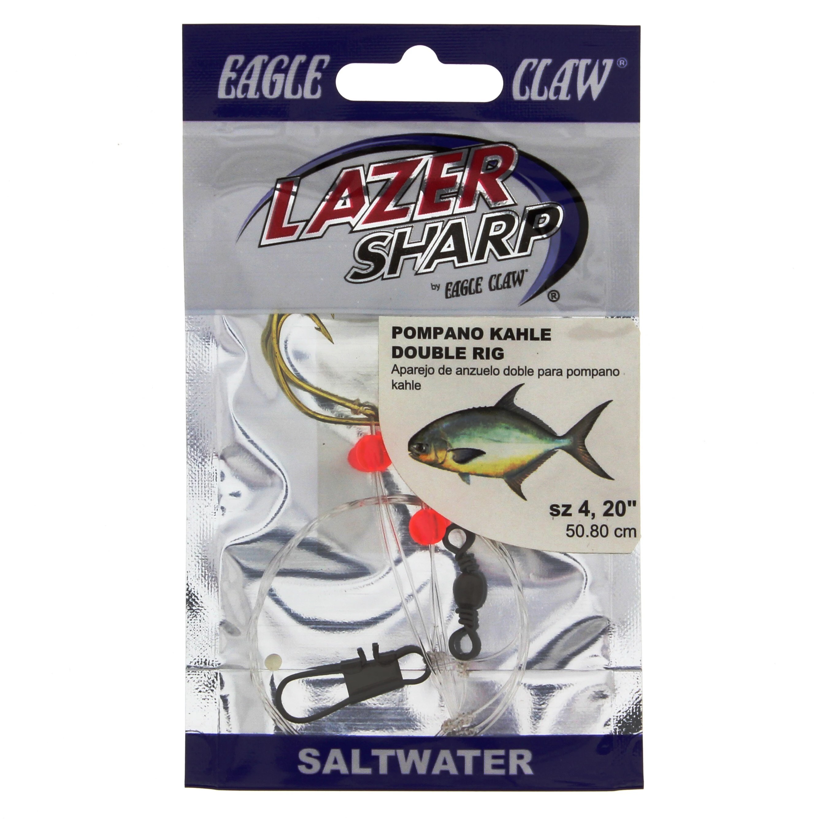 Eagle Claw Lazer Sharp Pompano Kahle Double Rig, Size 4 Shop Patio
