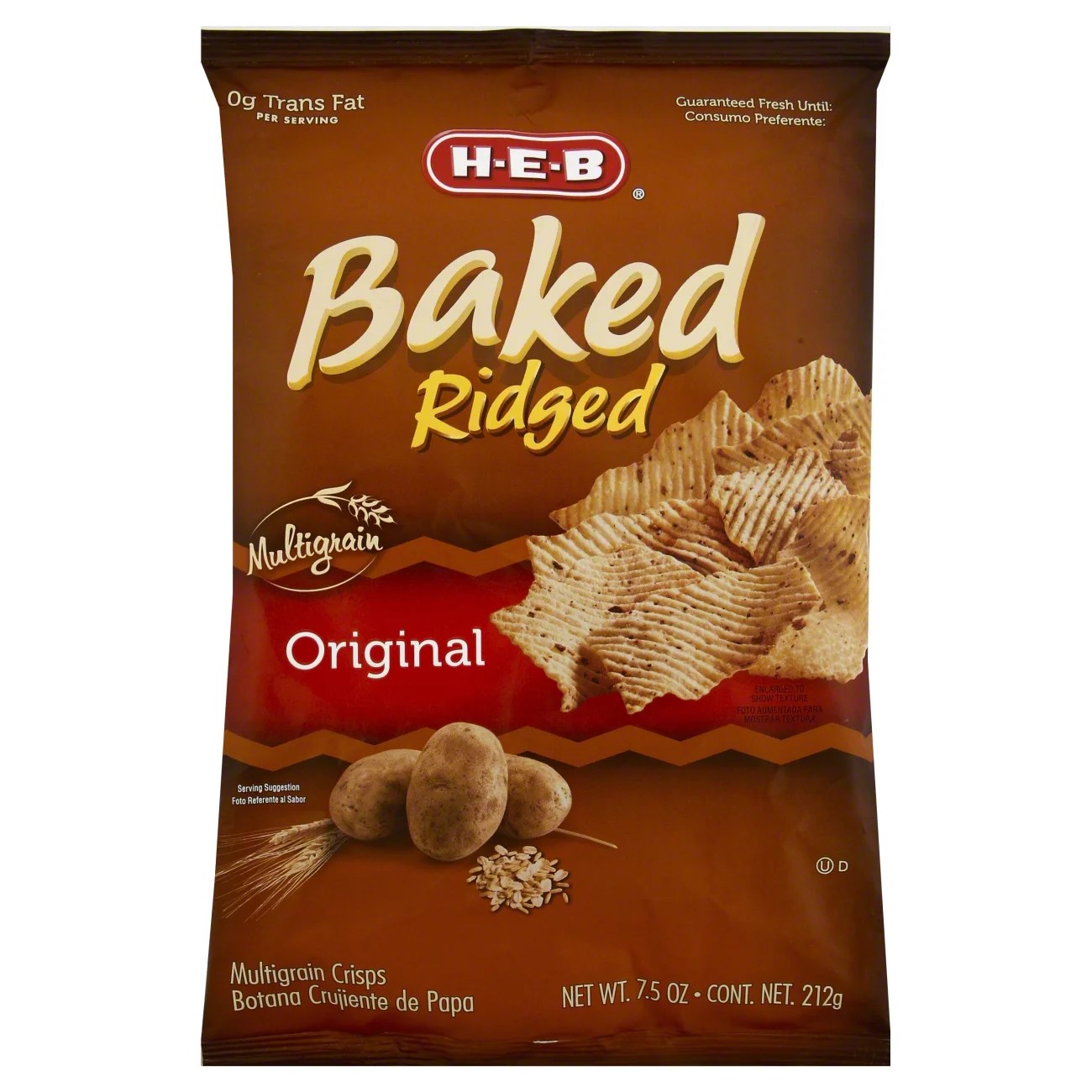 HEB Original Baked Multigrain Ridged Crisps Shop Chips at HEB