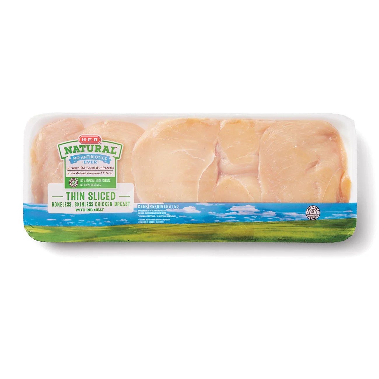 HEB Natural Boneless Skinless Thin Sliced Chicken Breasts Shop