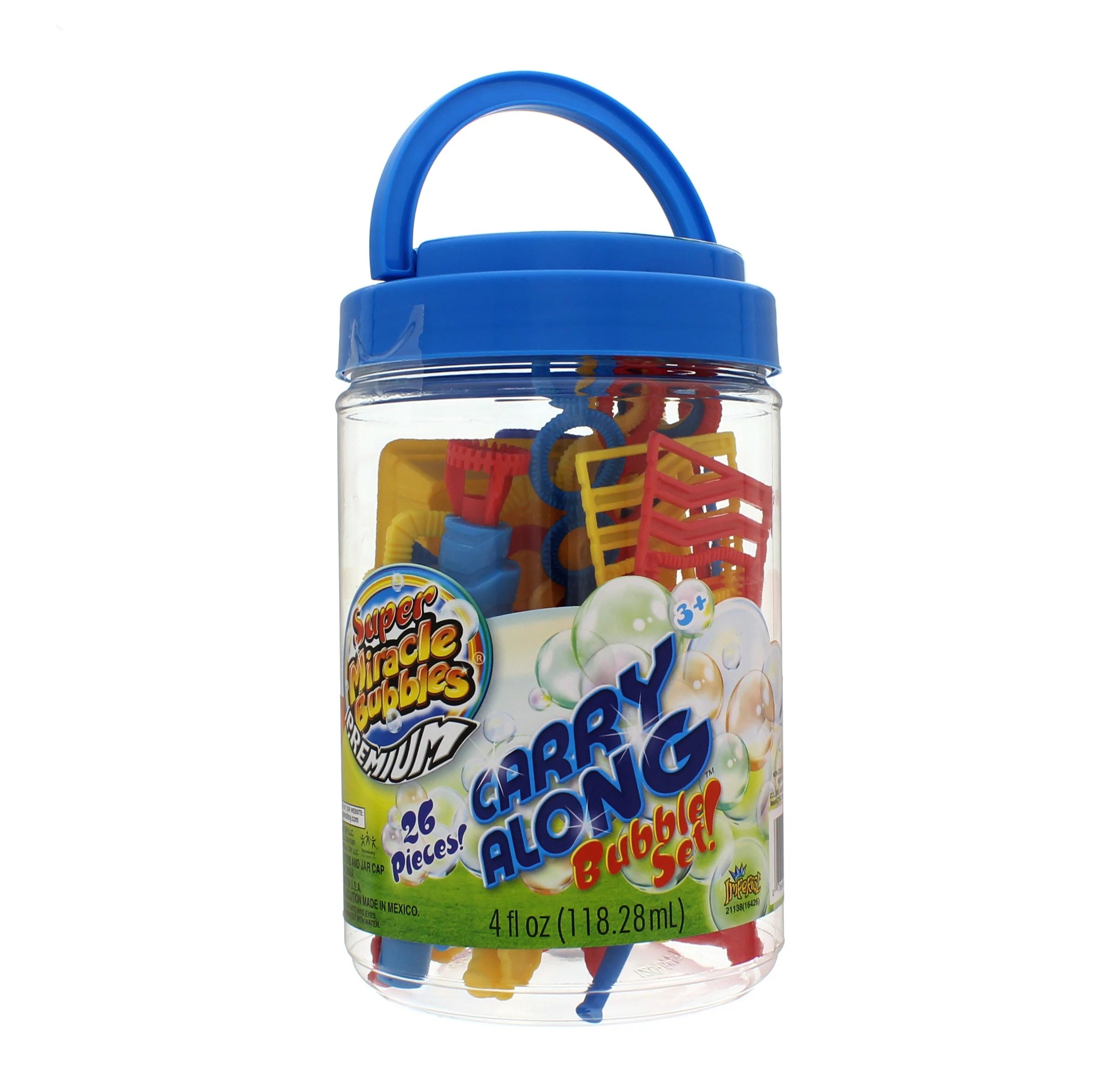 Imperial Toy Super Miracle Bubbles Carry Along Bubble Set, Colors May