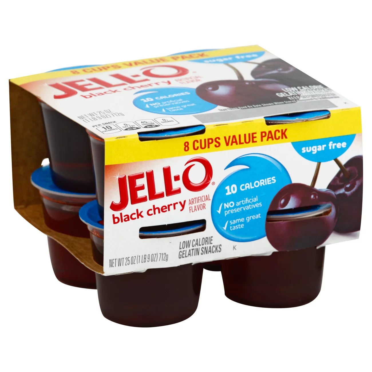JellO Sugar Free Black Cherry Gelatin Snacks Value Pack Shop Pudding