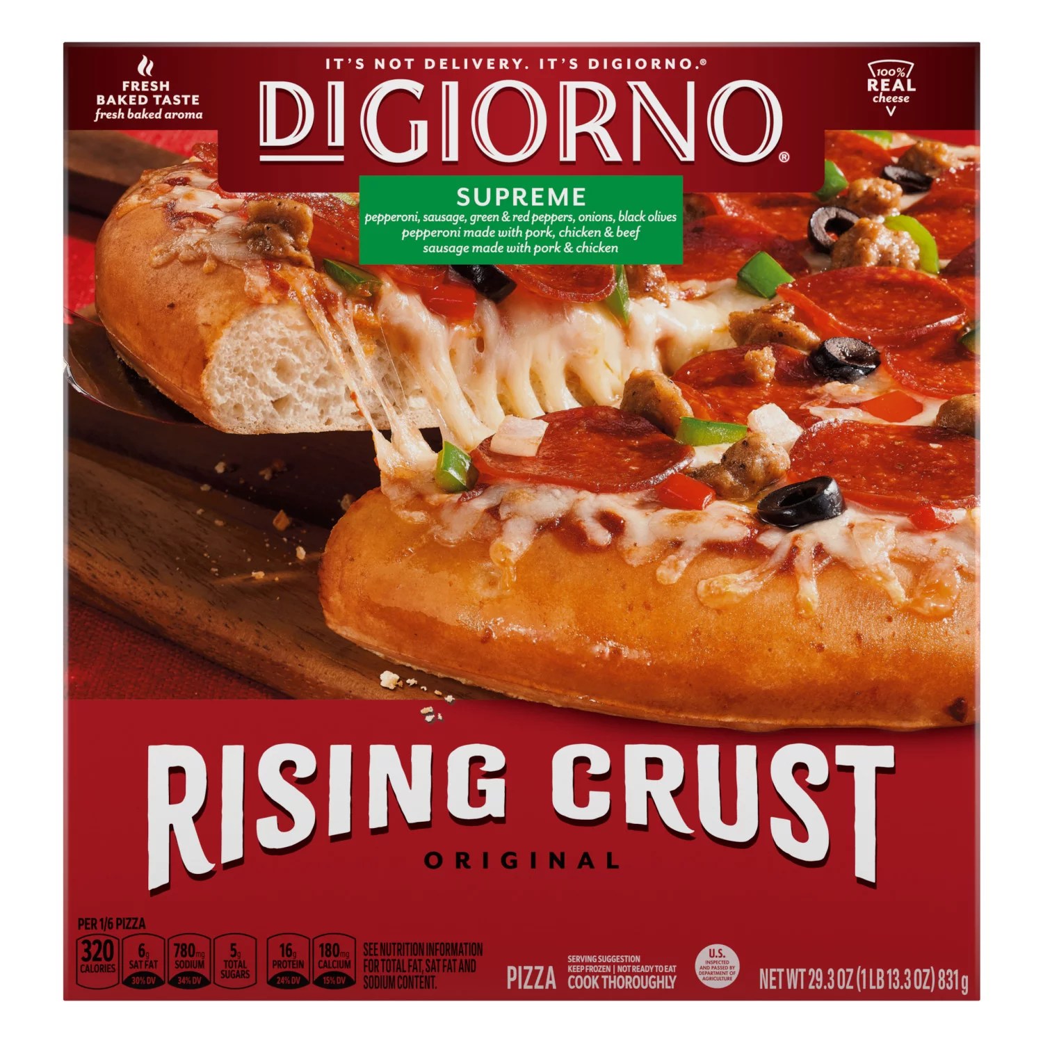DiGiorno Supreme Frozen Pizza with Rising Crust Shop Pizza at HEB