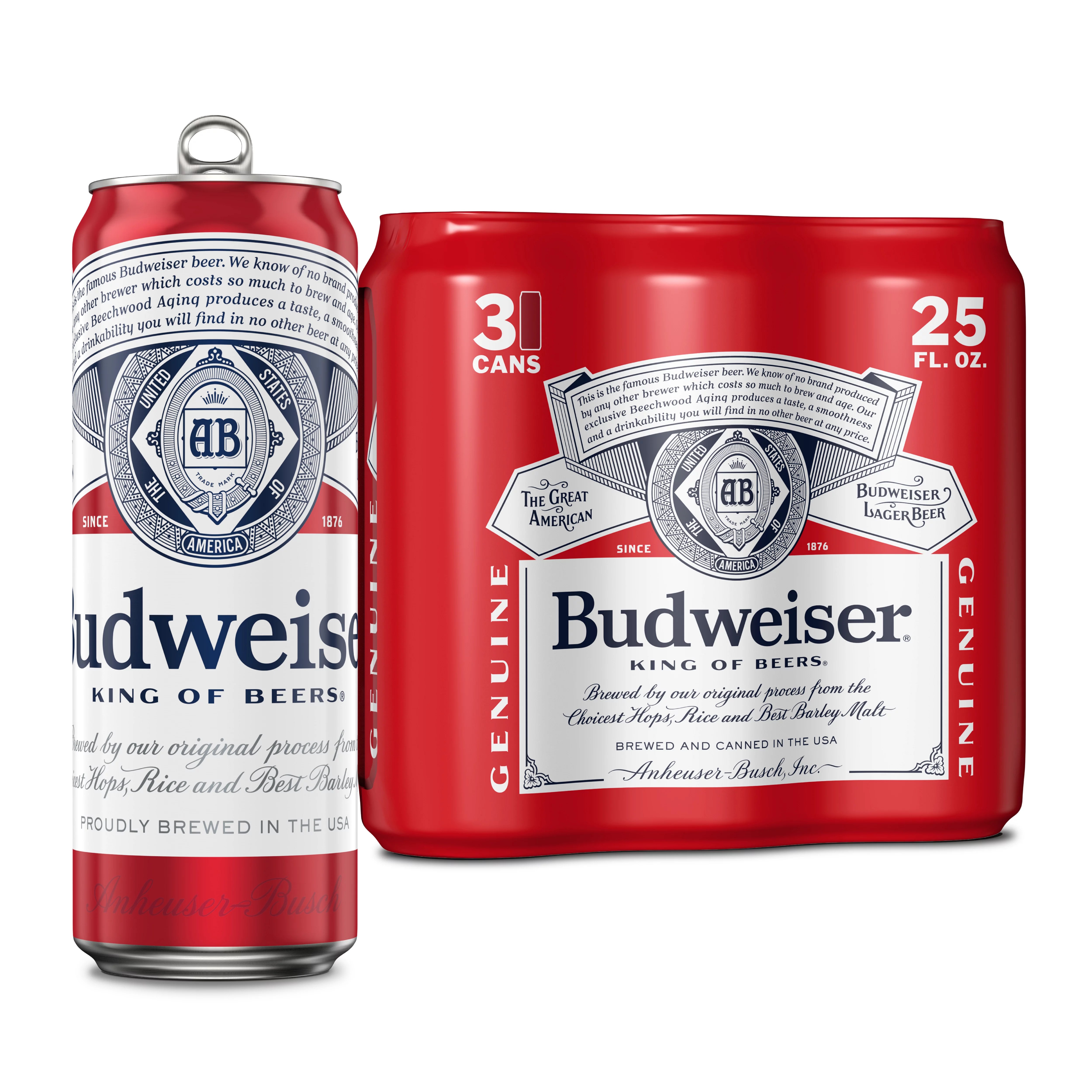 Budweiser Beer 25 oz Cans Shop Beer at HEB