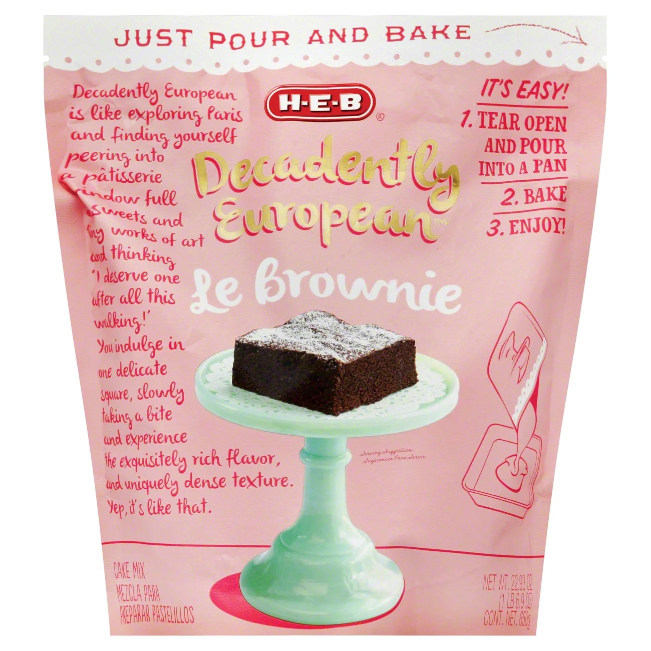 HEB Decadently European Le Brownie Mix Shop Baking Mixes at HEB