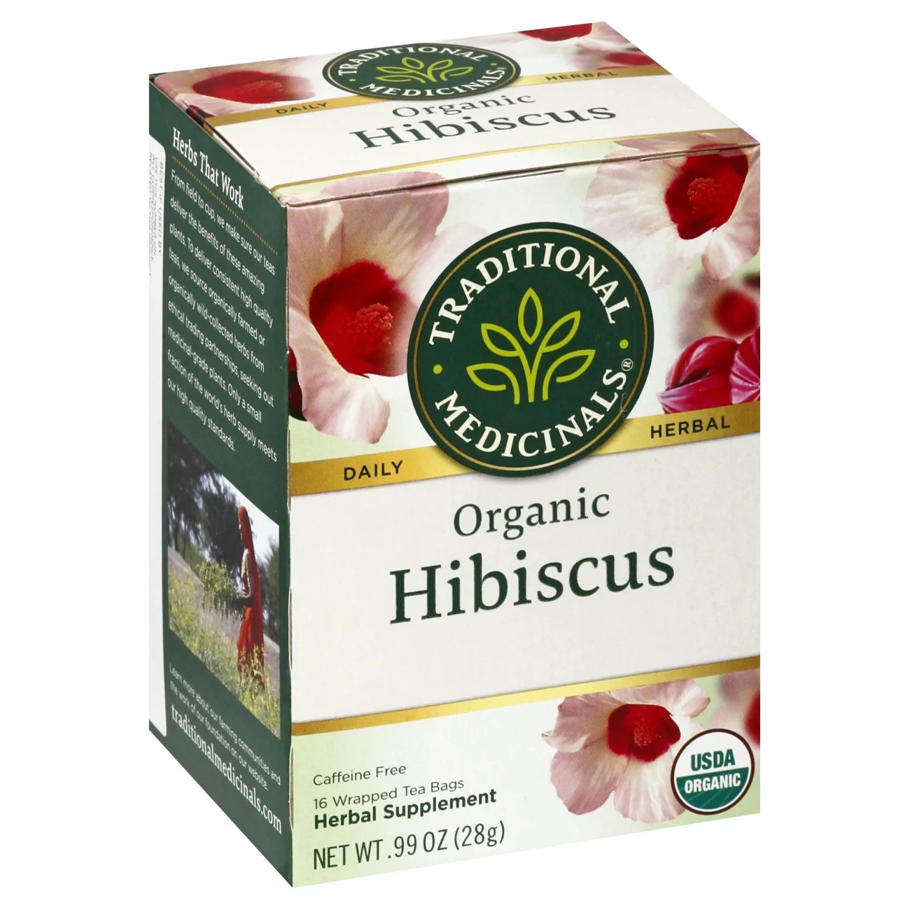 Traditional Medicinals Organic Hibiscus Herbal Tea Bags Shop Tea at HEB