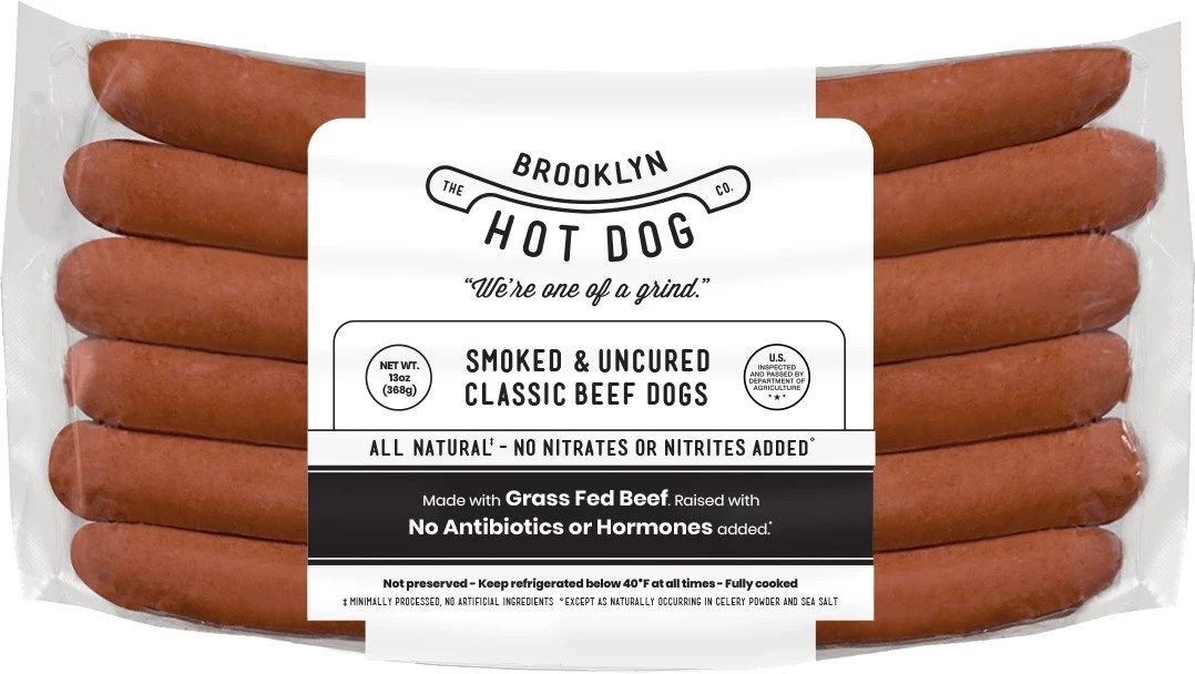 Brooklyn Hot Dog Smoked & Uncured Classic Beef Dogs Shop Meat at HEB