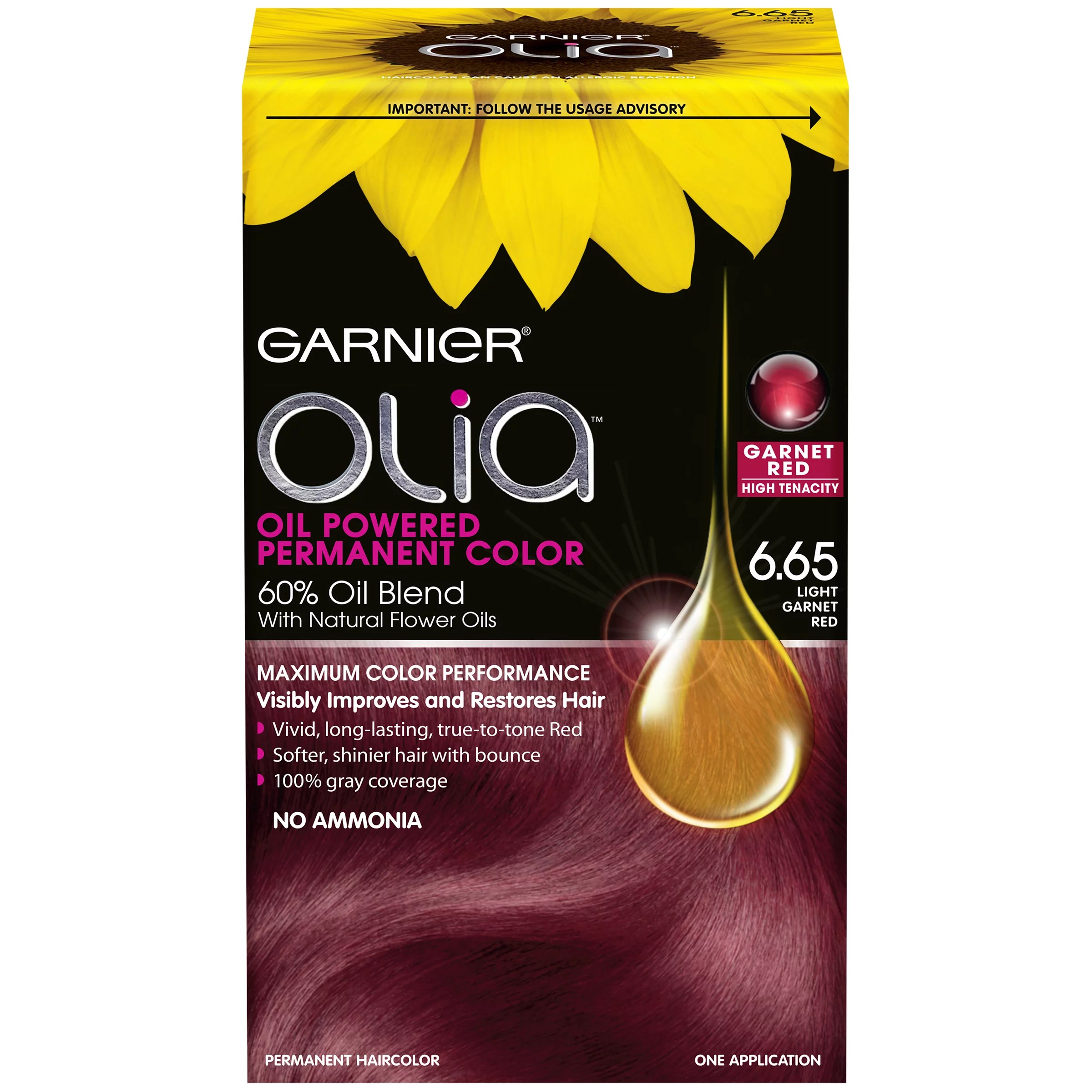 Garnier Olia Oil Powered Hair Color 6.66 Light Red Shop Garnier Olia Oil Powered Hair
