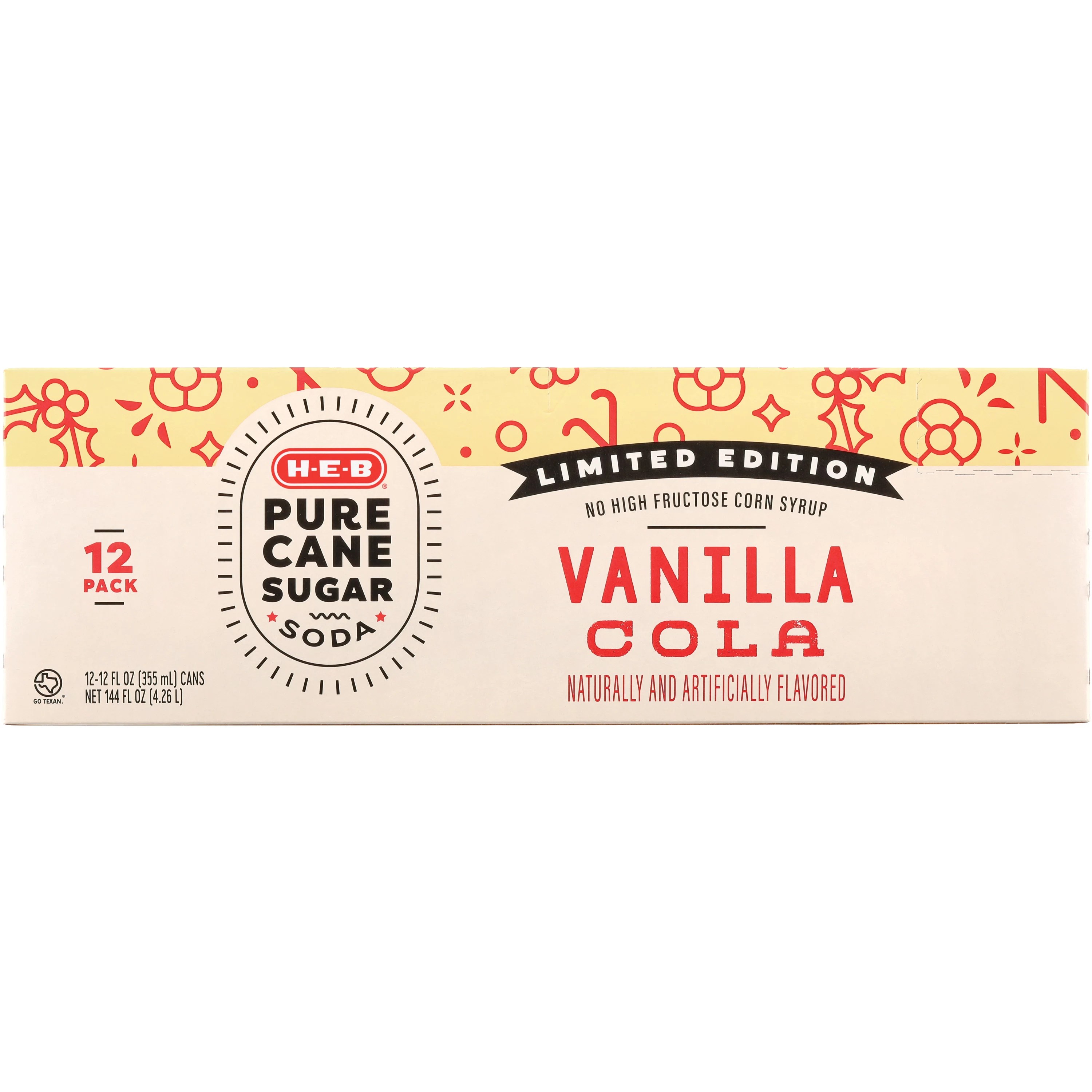 HEB Pure Cane Sugar Vanilla Cola Shop Soda at HEB