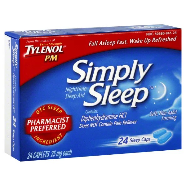 Tylenol Simply Sleep Night Time Sleep Aid, Caplets Shop Medicines