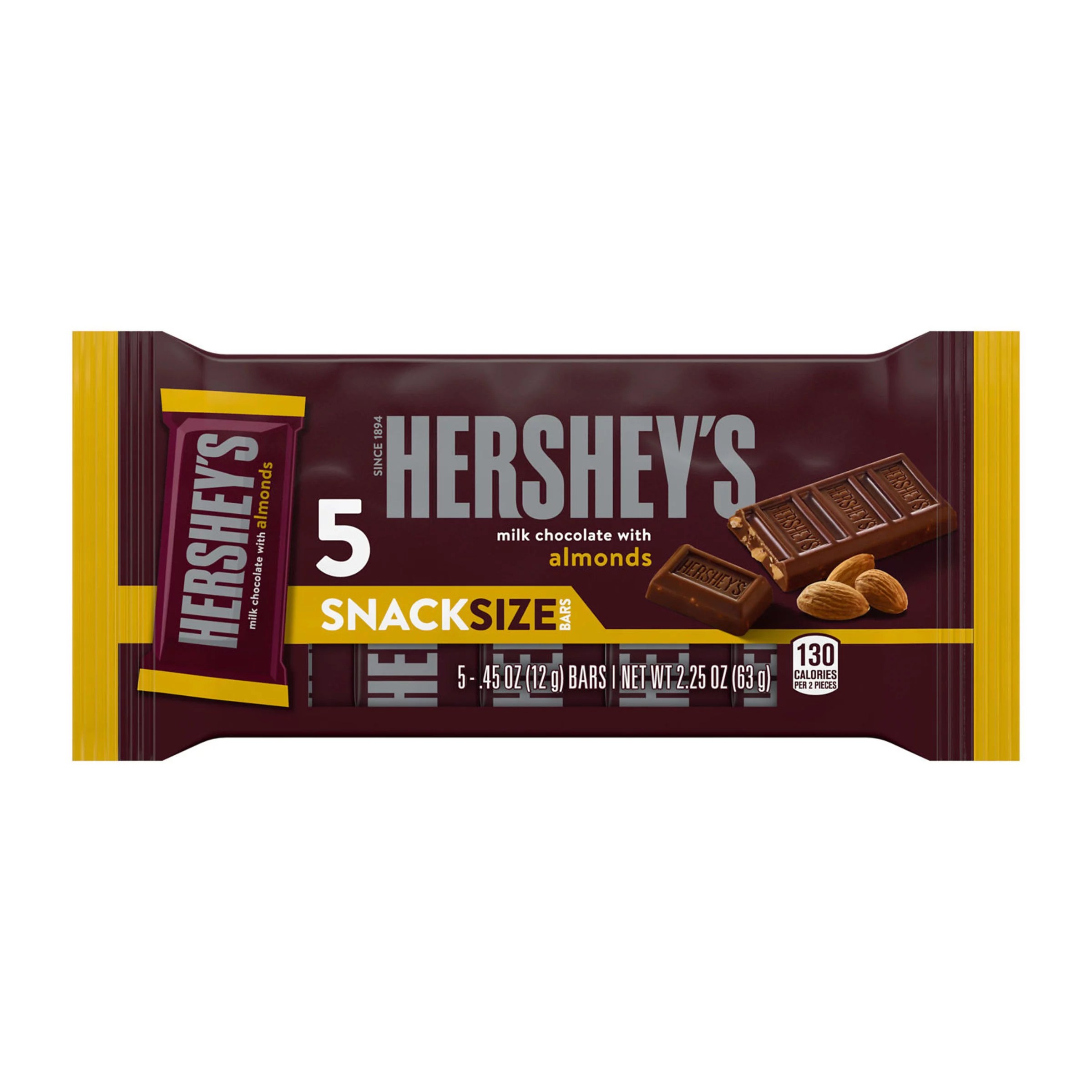Hershey's Milk Chocolate Snack Bars with Almonds Shop Candy at HEB