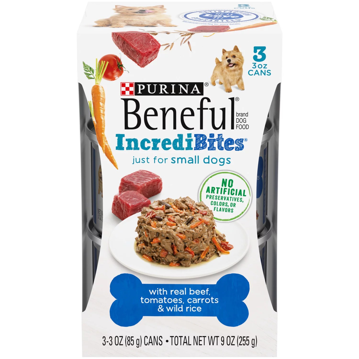Beneful Chopped Blends with Beef Tomatoes Carrots & Wild Rice Dog Food