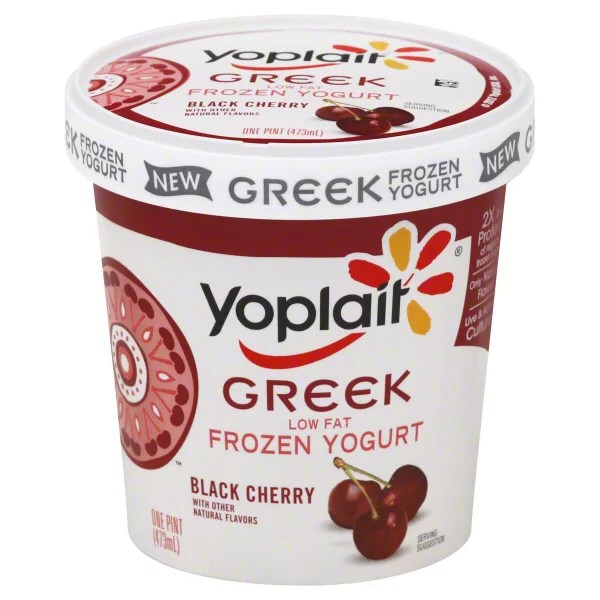 Yoplait Black Cherry Low Fat Greek Frozen Yogurt Shop Ice Cream
