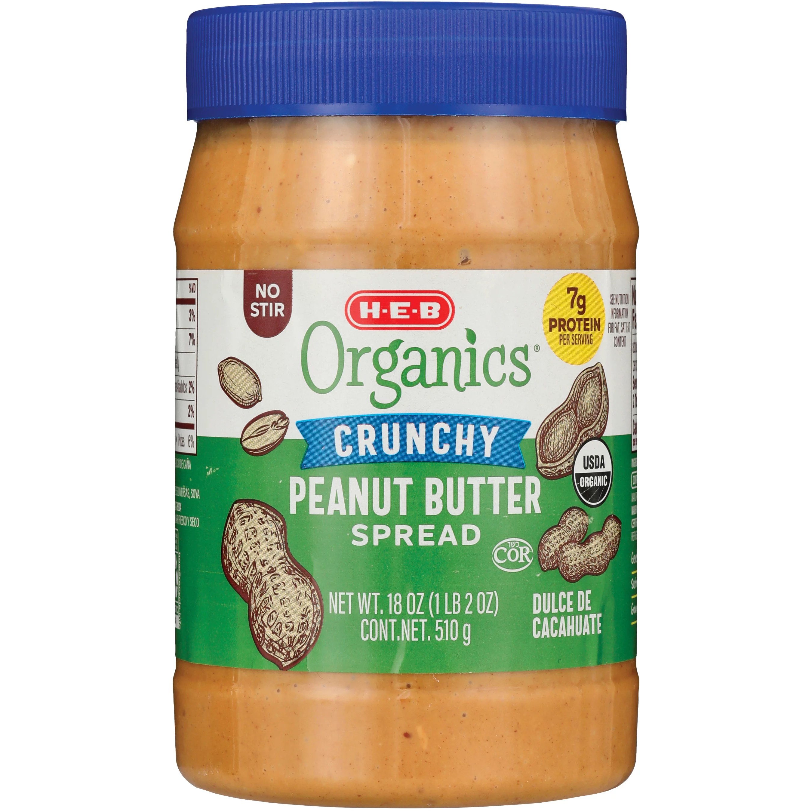 HEB Organics Crunchy Peanut Butter Spread Shop Peanut Butter at HEB