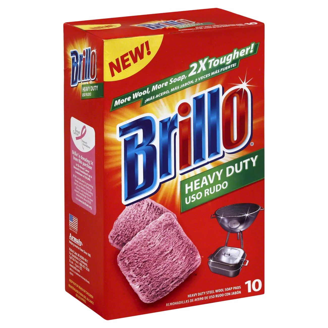 Brillo Heavy Duty Steel Wool Soap Pads Shop Sponges & Scrubbers at HEB