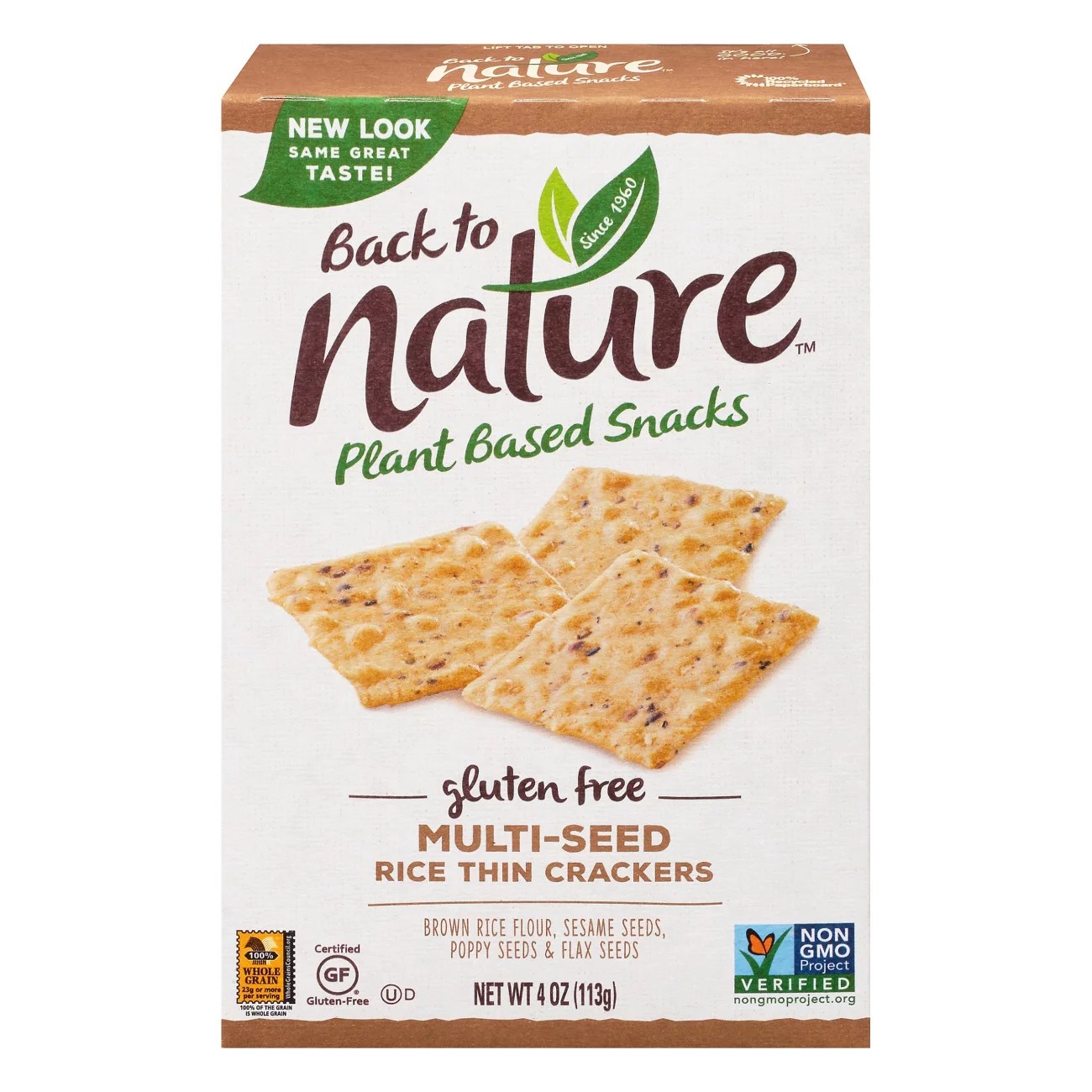Back to Nature Gluten Free Rice Thin MultiSeed Crackers Shop