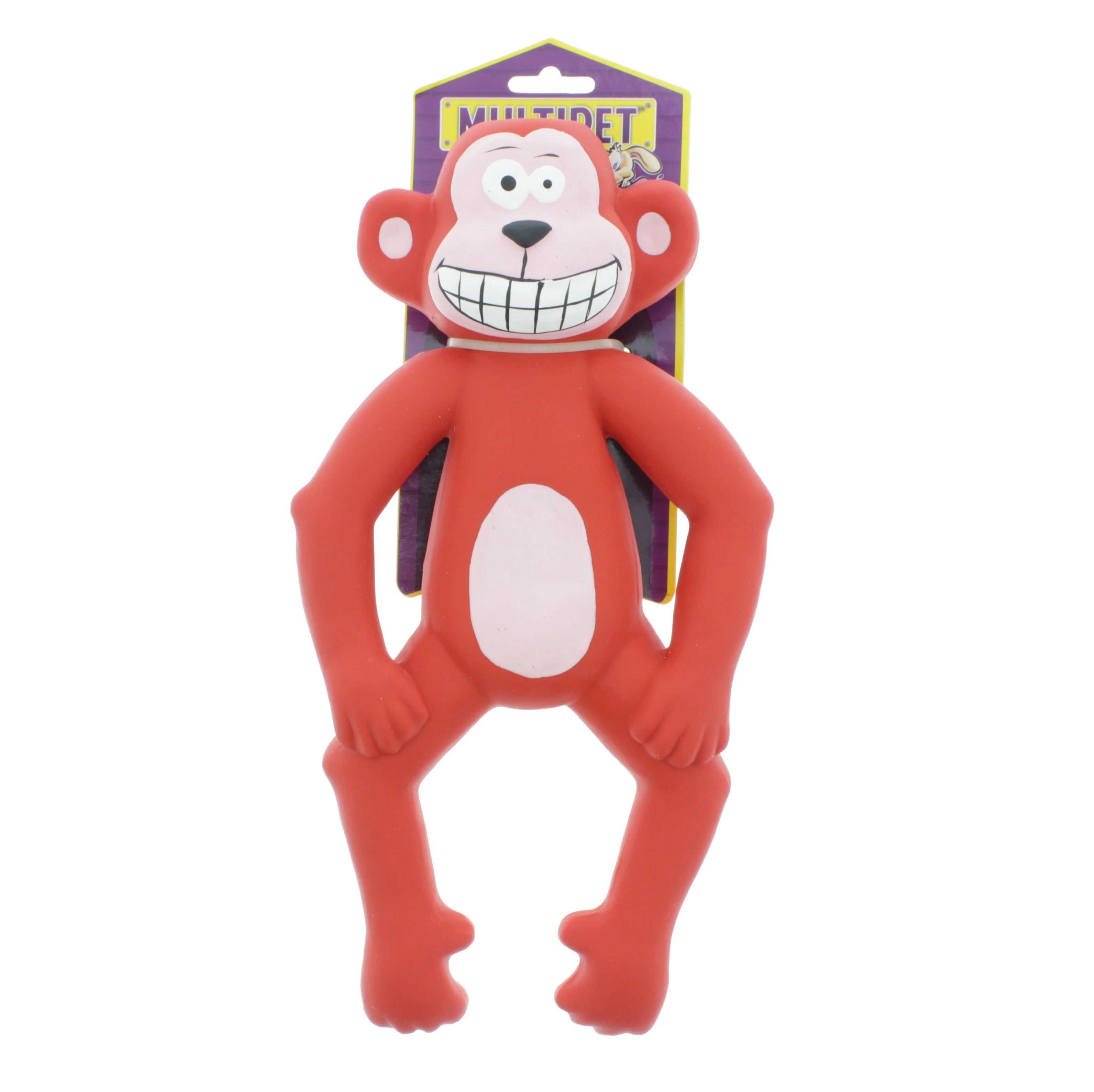 Multipet Lenny the Monkey Latex Dog Toy, Assorted Colors Shop Dogs at