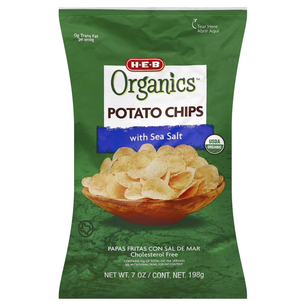 HEB Organics Sea Salt Potato Chips Shop Chips at HEB